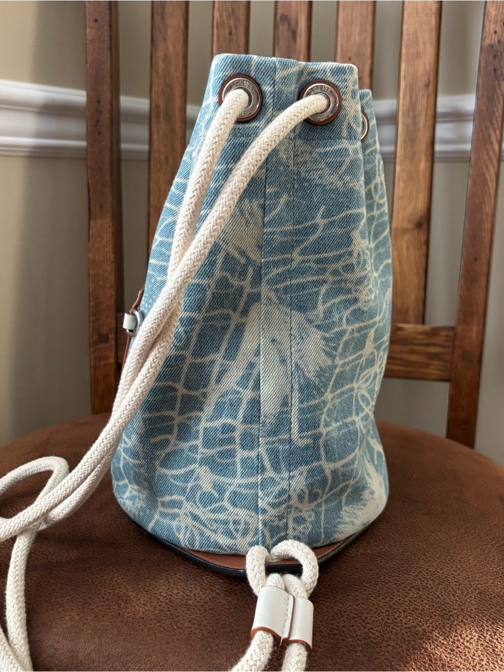 Loewe Mermaid Denim Drawstring Bucket - Picture 5 of 12